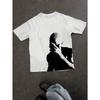 Y2k Art Crew Neck T Shirt Unisex Unisex Short Sleeve Mysterious Silhouette Huunisex Figure Print Unisex Breathable Loose Cotton Tee