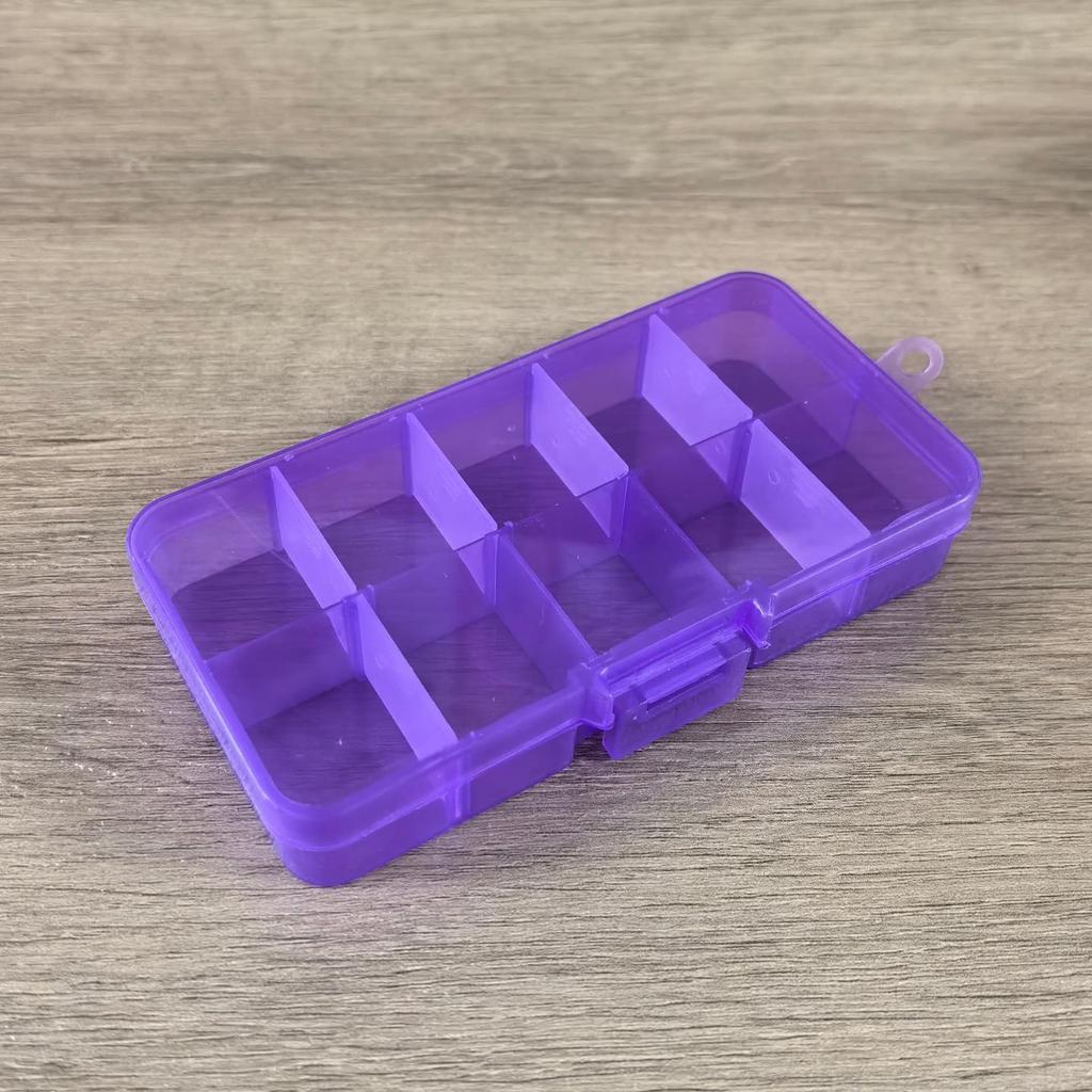 High-Quality 10-Compartment Detachable Plastic Storage Box with Snap Lid for Jewelry and Components