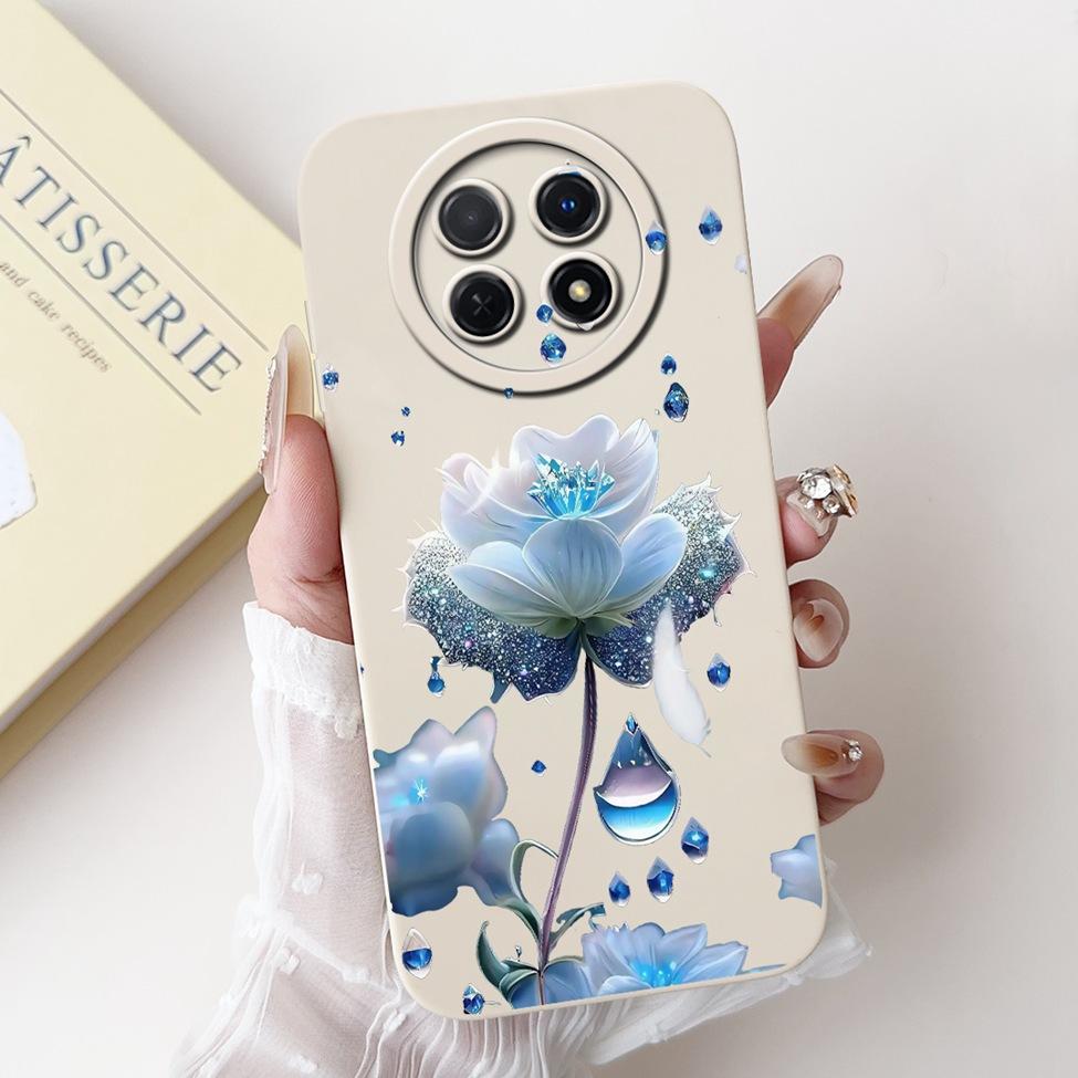 For Realme 12 5G Case For Realme 12X 5G Cover RMX3998 Luxury Fashion Flowers Kawaii Girl Cute Cat Shockproof Phone Case Funda
