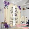2pcs 2D Flat Printing Scene Curtain Fear Not I Am God Fabric Without Electricity Festive Curtains Perfect for Wall Art Party