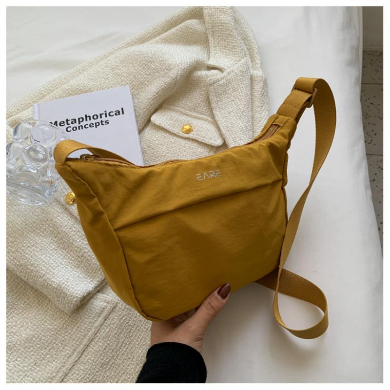 Umhängetasche für Damen, kleine Stofftasche, schlichtes Umhängetaschen-Design, trendige Studententasche
