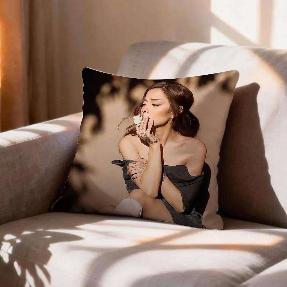 Music Star Ariana GGrande Pillow Case Pattern Printed Pillowcase For Living Room Sofa Cushion Cover