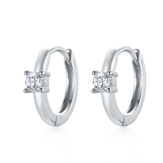  For Women Sterling Color Hoop Earrings Heart Ear Hoops Real Color  Jewelry Original JewelryHeart Jewelry