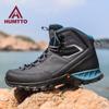 HUMTTO Waterproof Trekking Shoes Luxury Designer Outdoor Hiking Boots for Men Mountain Sneakers Breathable Leather Safety Mens Ankle Boots