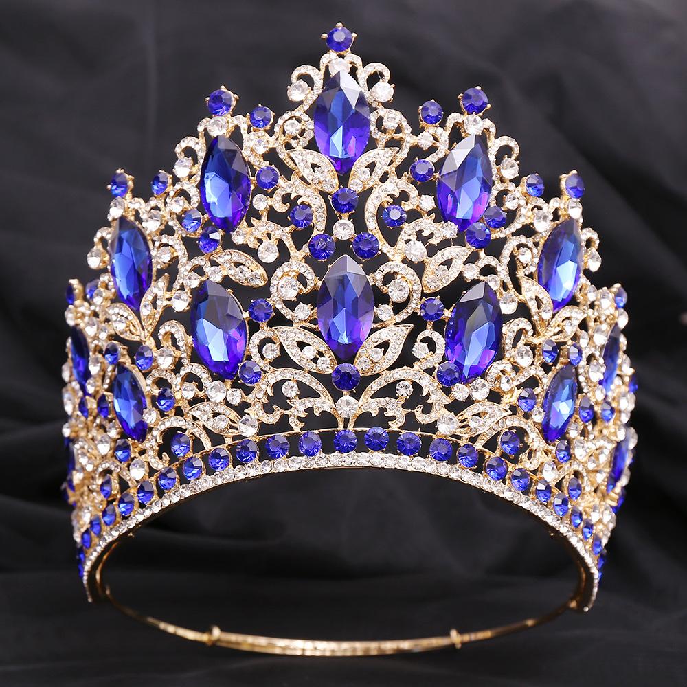 DIEZI New Arrival Princess Big Crystal Crown For Women Wedding Bridal Bride Luxury Elegant Queen Tiara Crown Hair Accessories
