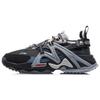 Li Ning Transcend Cushioning Slip Resistant Abrasion Resistant Low Top Running Shoes Men's Black Gray Blue AGLQ111-4
