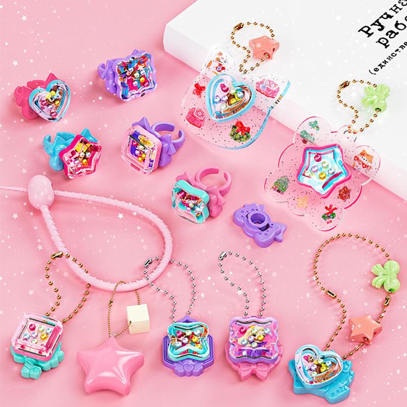 DIY Sticker Jewellery Mark Beauty Fashion Toys Princess Magic Book Creative Handmade 3D Sticker Machine Game Party Gift for Girl