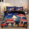 Kawaii Snails Duvet Cover Set Gradient Rainbow Printed Bedding Set Bedroom Decor Funny Snails Plant Duvet Cover for Boys Girls