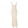 Women's Summer Sexy Lace Splicing Strap Halter Long Slim Suspender Dress Women