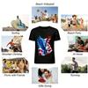 American Bald Eagle US Flag Print Casual Short Sleeve T-Shirt Pure cotton T-shirt