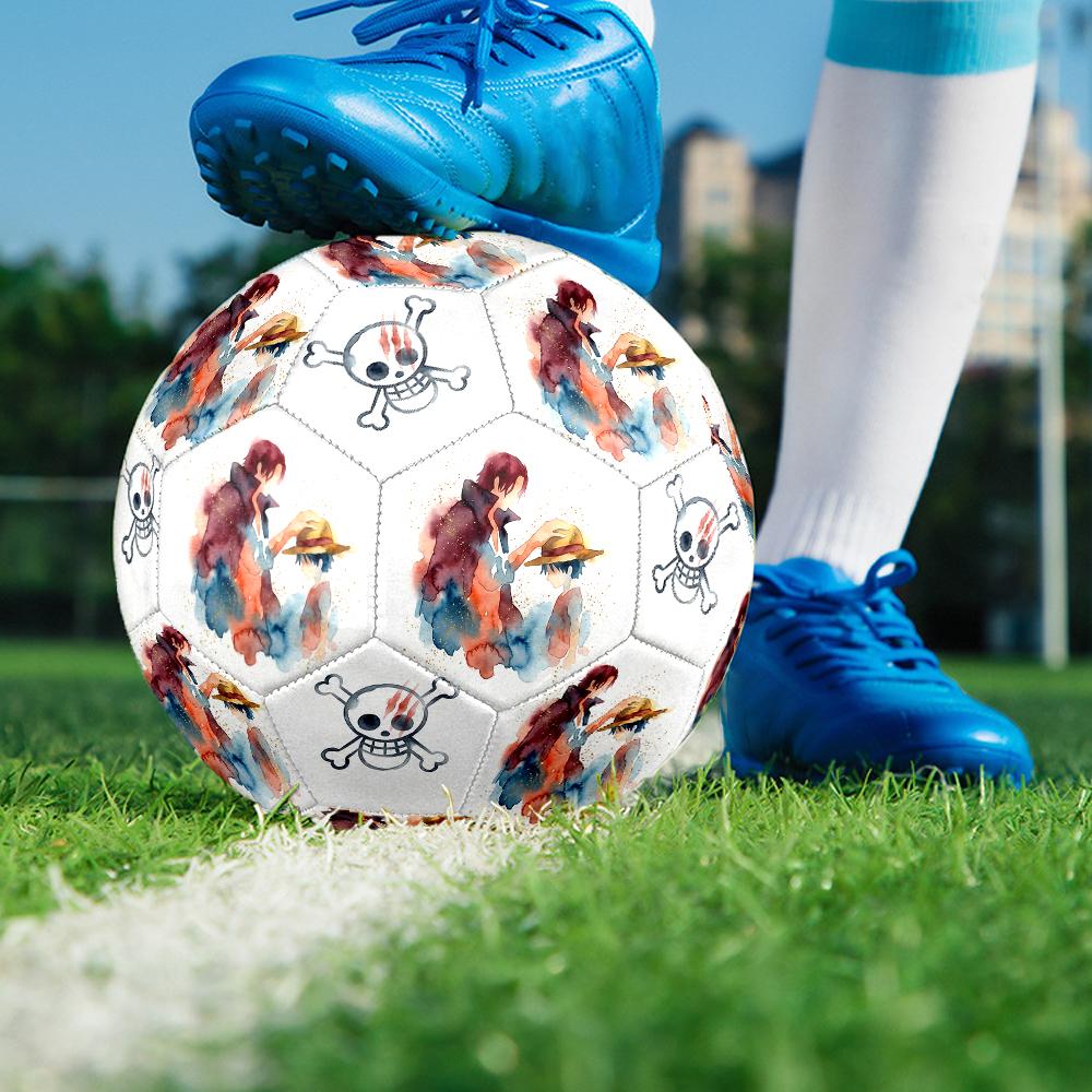 1pc One Piece Football Soccer Ball Size 5 Indoor Soccer Ball Fashion Colorful  Backyard Game -Great For Sports Fans Gift HE16