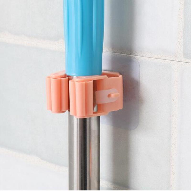 1/3Pcs Wall Mounted Mop Organizer Holder Brush Broom Hanger Home Storage Rack Bathroom Suction Hanging Pipe Hooks Household Tools Home