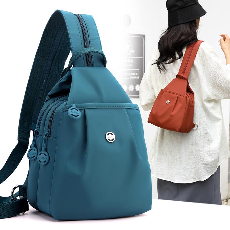 Lässiger kleiner Rucksack mit mehreren Fächern Brusttasche Umhängetasche Große Kapazität Tragbare Aufbewahrungstasche Pendlertasche Geschenke