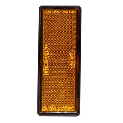10pcs Rectangular Amber Orange Stick On Adhesive Reflectors for Trailer Truck