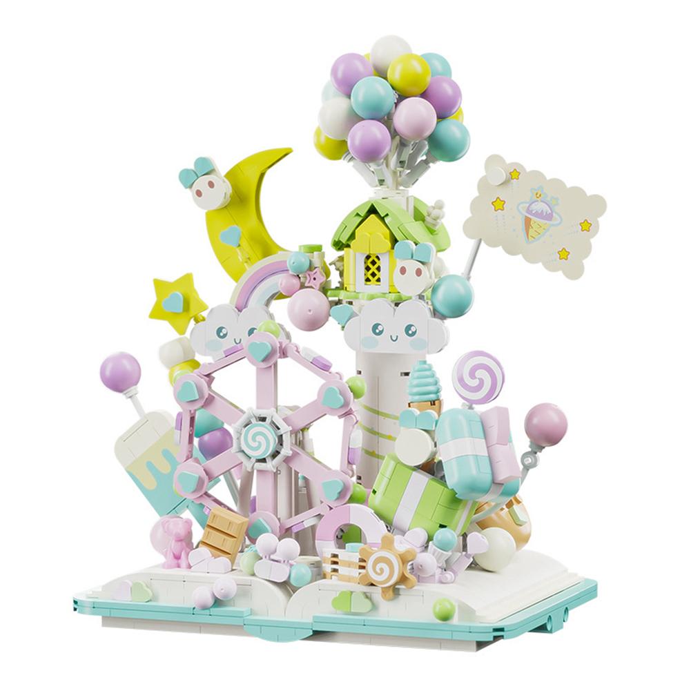 Candy House Building Set Fantasy Candy House Ferris Wheel Building Block Toys Birthday Christmas Gifts For Girls Boys