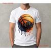 Melting Basketball T Shirt Urban Streetwear Dripping Sports Vintage Casual Fashion