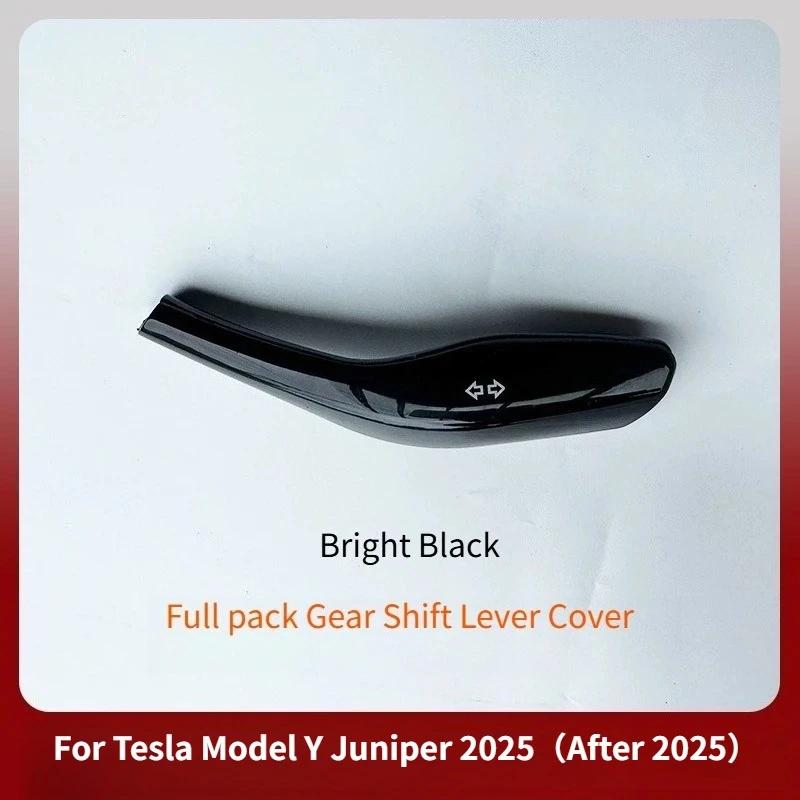 For Tesla Model Y Juniper 2025 ABS Carbon Fiber Steering Wheel Panel Button Trim Sticker Gear Lever Trim Interior Accessories