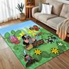 Kleiner Maulwurf Druck Cartoon Teppich für Wohnzimmer Schlafzimmer Sofa Fußmatte Dekor Sofatisch Bereichsteppich Rutschfeste Bodenmatte für Geschenke