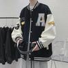 Men's Spring/Autumn Baseball Jacket - Casual, Loose-Fit, Trendy American Print for Couples and Boys
