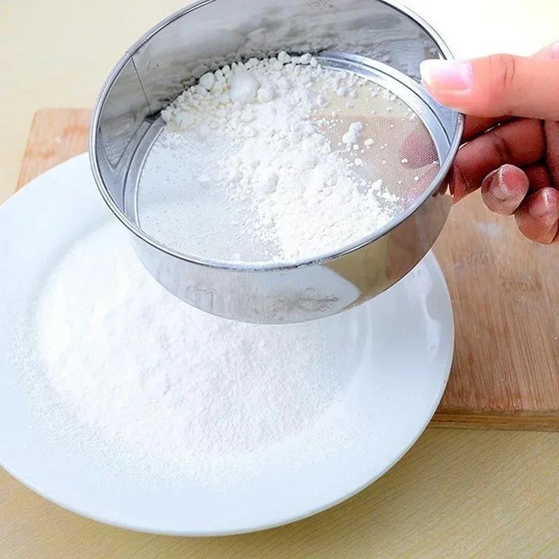 Multifunctional Manual Flour Powdered Sugar Stainless Steel Flour Sieve Practical Kitchen Tools