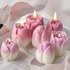 DIY Blumen Tulpe Silikonform Handgemachte Duftkerze Gips Harzformen Selbstgemachte Kekse Schokolade Süßigkeiten Backwerkzeug