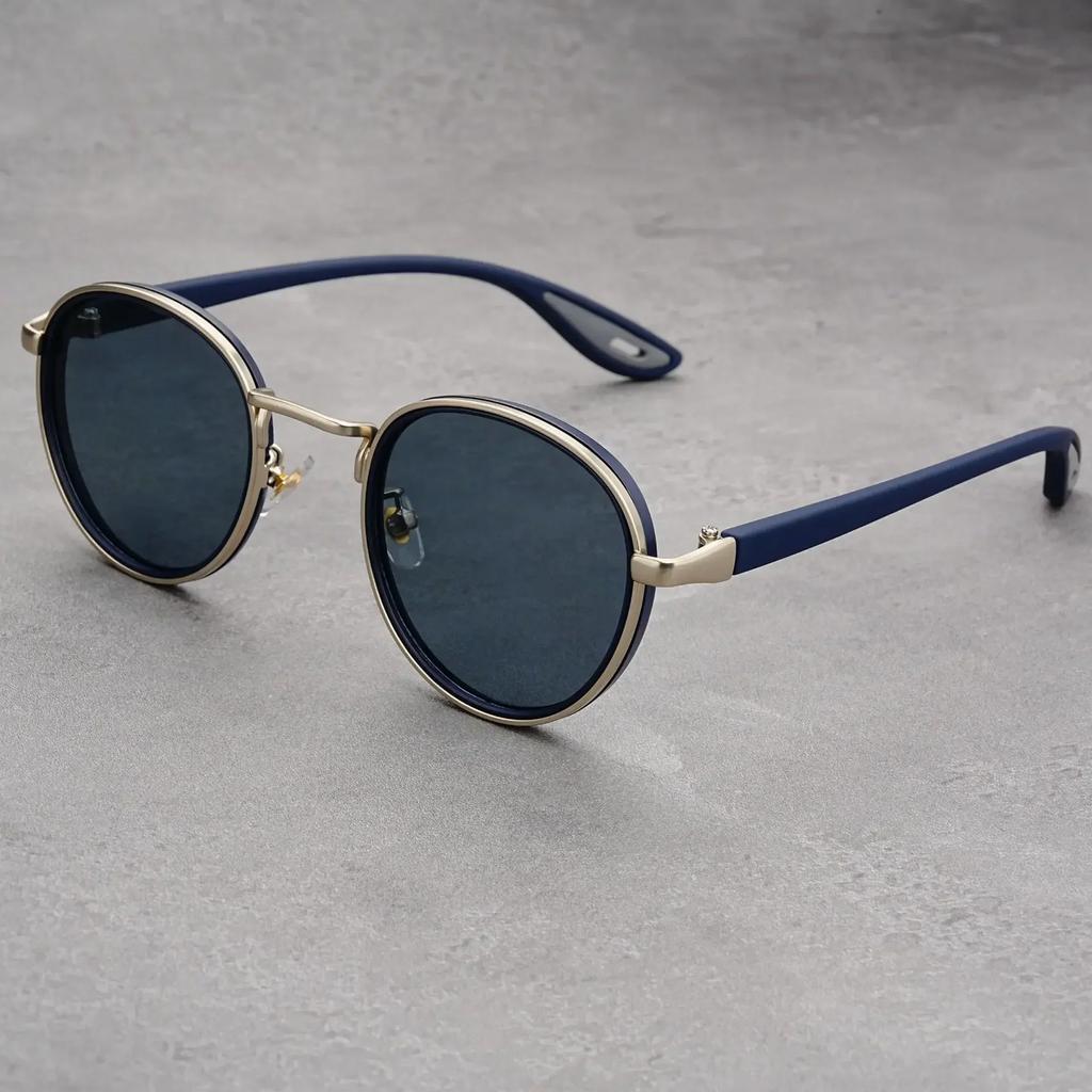 Round Literary Ultralight Anti-blue Light Glasses Comfortable Computer Glasses Metal Spectacles Radiation Protection Optical