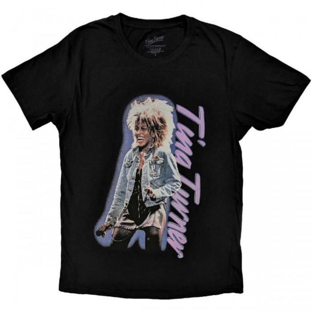 Tina Turner Unisex Adult Vertical Logo Cotton T-Shirt