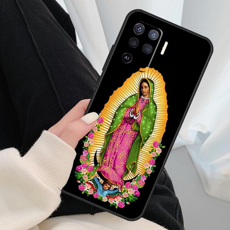 Virgen De Guadalupe Virgin Mary Case For OPPO A54 A74 A94 A83 A91 A93 A5 A9 A31 A53 2020 A15 A52 A72 Find X5 X3 Pro Cover