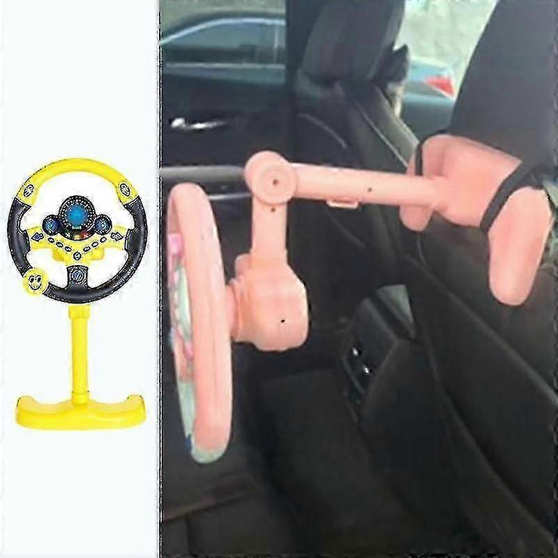 Electric Simulation Steering Wheel Toy With Sound Light Educational Car Toy