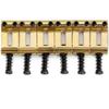 Saddles de pont vintage en acier trempé 10,5 mm Musiclily Ultra pour guitares électriques Strat, Doré (Lot de 6)