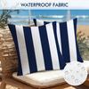 Waterproof Wave Width Bar Cushion Cover 30x50/45x45cm Island Holiday Lifestyle Outdoor Garden Chair Pillow Case Home Decoration