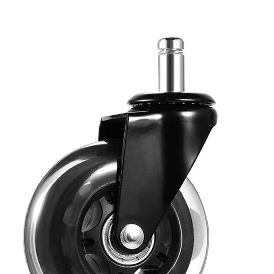 Heavy-Duty Office Chair Wheels Quiet Chair Casters Smooth Rolling Floor Protection Swivel PU Casters for Coworking Spaces