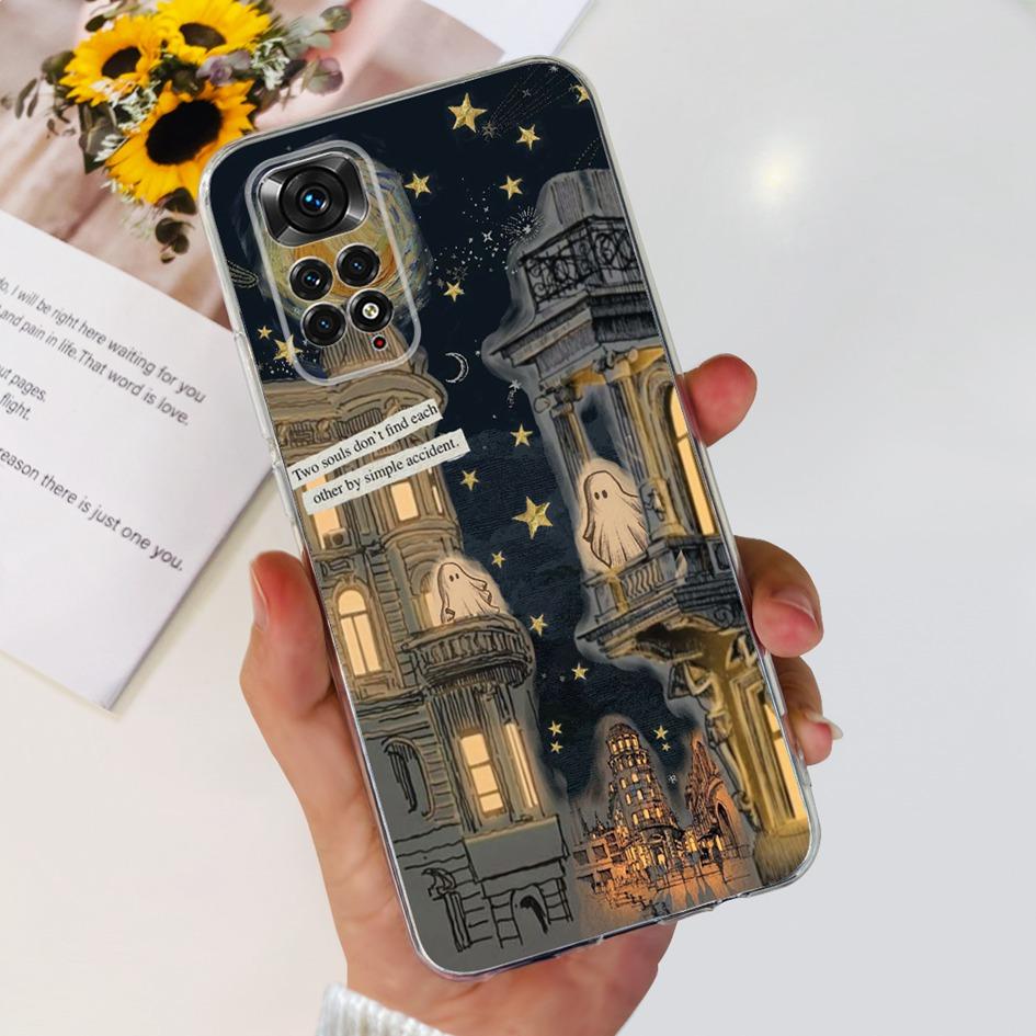 For Xiaomi Redmi Note 11 Case Note 11s Cover Popular Butterfly Dragon Soft Silicone Clear Case For Redmi Note 11S 5G Note11 Capa