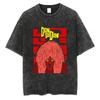 Tvättad japansk Anima Dandadan T-shirt Retro Y2k Kortärmad Harajuku Casual Bomulls-T-shirt Överdimensionerad Trendig Unisex T-shirt