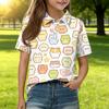 Kids Short Sleeve Polo Shirt Animal Print Casual Top Lightweight Breathable Comfortable Fit Soft Fabric for Everyday Wear