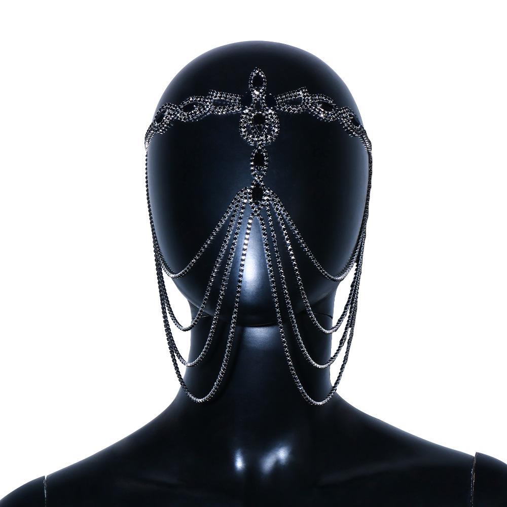 Black Layered Mask Full Face for Women Sexy Jewelry Costume Hair Carnival Club Disguise Rave Accessories Cosplays Gift