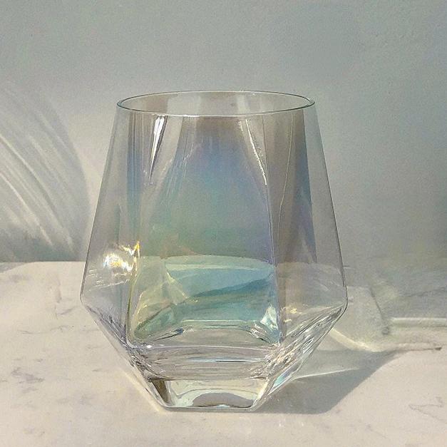 2 stuks/1 stuk Zeshoekig Glas Cadeau voor Vriend 320ml Kleurrijk Transparant Drinkgerei Whiskey Wijn Glazen Huishouden Sap Glas Water Glazen