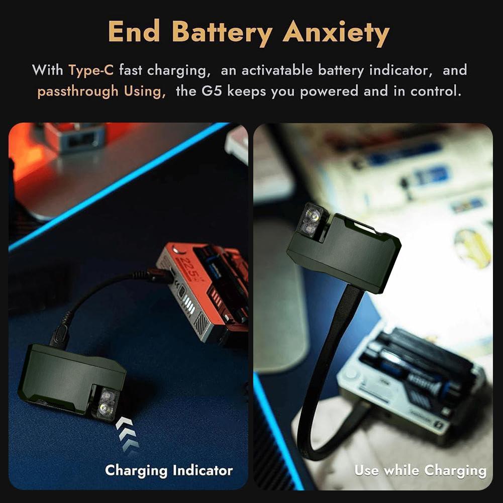 Rechargeable EDC Flashlight 400 Lumens Magnetic Keychain Flashlight with RGB Light Small Flashlight for Outdoor Camping Hiking