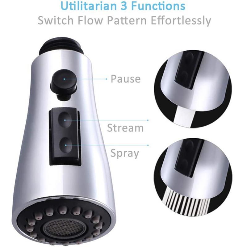 61024 Kitchen Tap Pull Out Part Kitchen Faucet Spouts Kitchen Faucet Nozzle Shower Head Attachment On The Tap Nickel Brushed