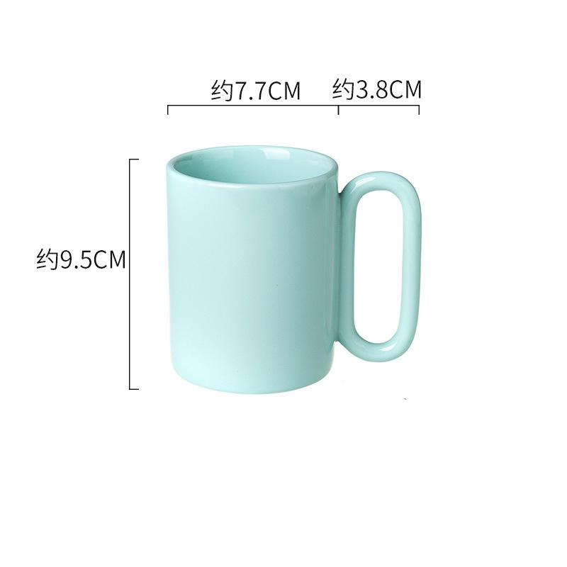 Kreativ nordisk stil Ensfarget keramisk kopp Krus Kaffekopp Vannkopp Melkekopp Stor kapasitet
