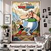 Wall Hanging Tapestry With Custom Name & Text, Asterix & Obelix Decorative Tapestry For Bedroom
