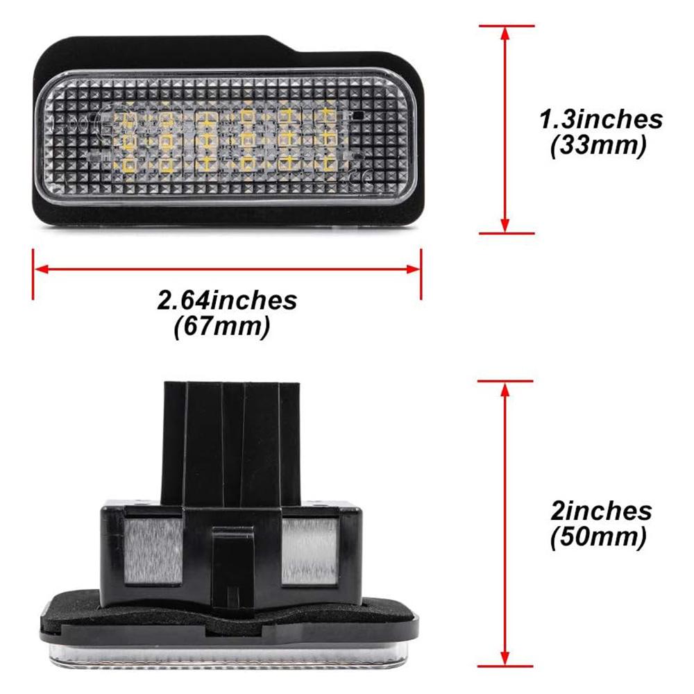 License plate light for Mercedes-Benz 2038200256-2 pcs