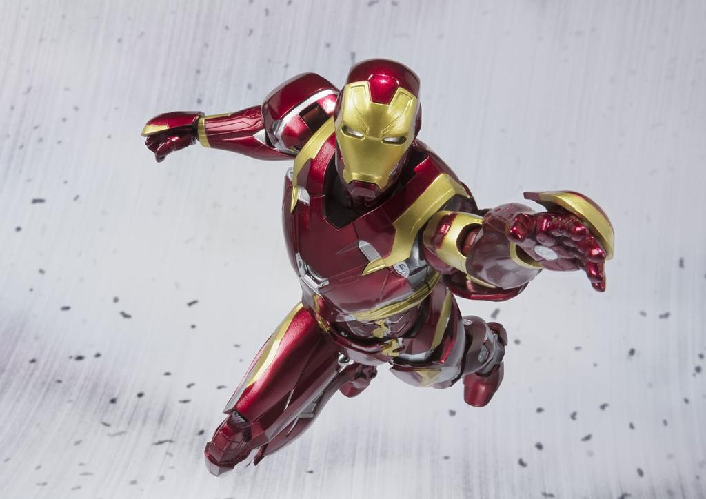 TAMASHII NATIONS Captain America Iron Man Mark 46 155 mm bemalte bewegliche Figur SHFiguarts (Bürgerkrieg) Ca.. ABS & PVC & Druckguss