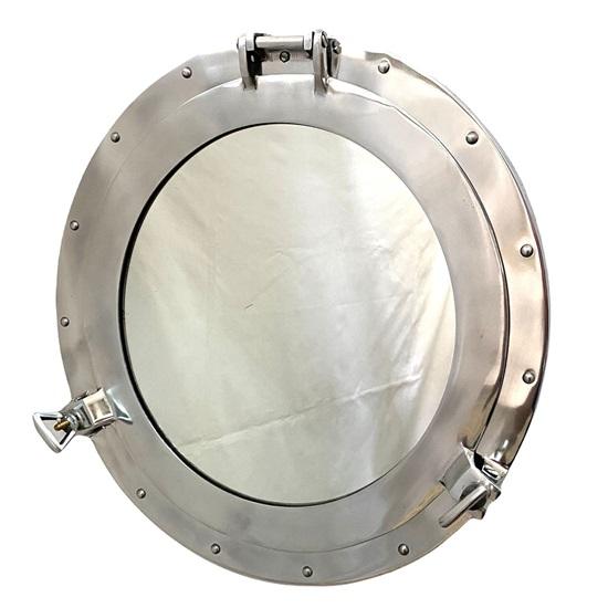 Nautical Porthole, Ship Porthole Mirror, Aluminium Porthole Design Mirror Chrome Finish Bathroom Mirror 30.48 Cm Wall Mount Mirror