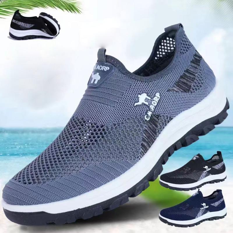 Men's Loafers Mesh Breathable Casual Sneakers 2025Summer  New Vulcanize Shoes Soft Soled Comfort Sport Shoes Light Walking Flats