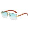 New Sunglasses Trendy Double Beam Trimmed Sunglasses Square Glasses