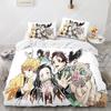 Demon Slayer 3D Beding Set Anime Soft Duvet Cover Pilowcases Single Twin Ful Quen King-Sized Dimensionsd Dimensions Home Decor Quilt Pilowcase Young