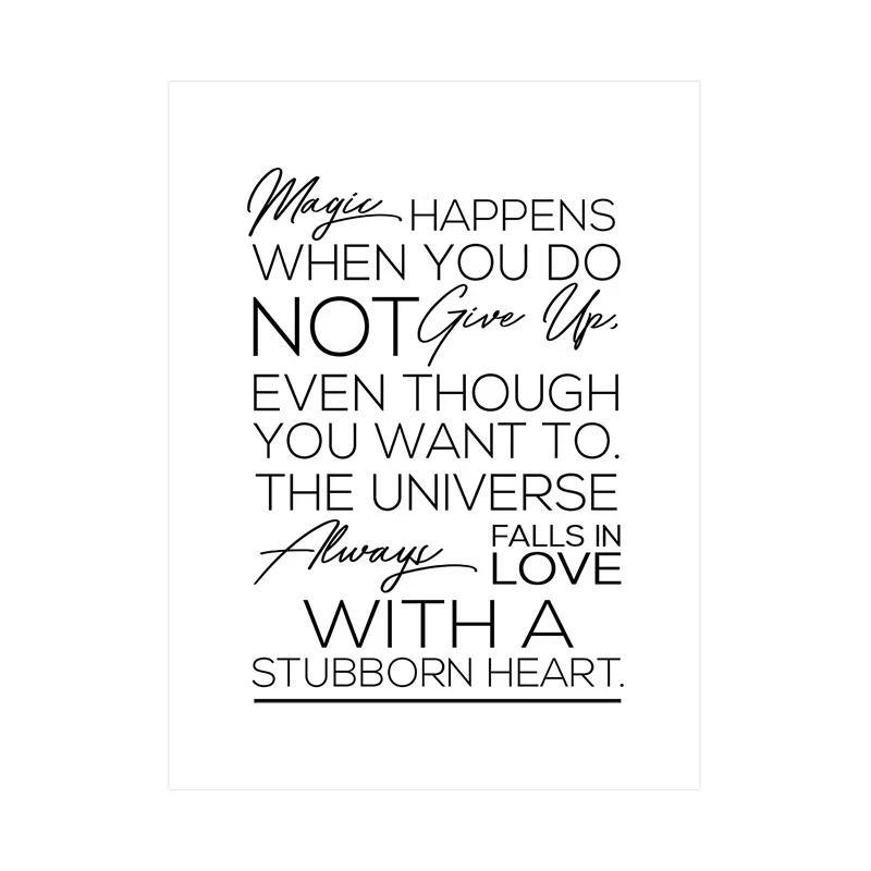 Minimalism English Sentences Inspirational Words Poster Canvas Print Painting Wall Art Picture Living Room Office Decor
