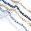 Naturstenspärlor Svarta gallstensgruspärlor för smyckestillverkning DIY Armband Halsband Anklet