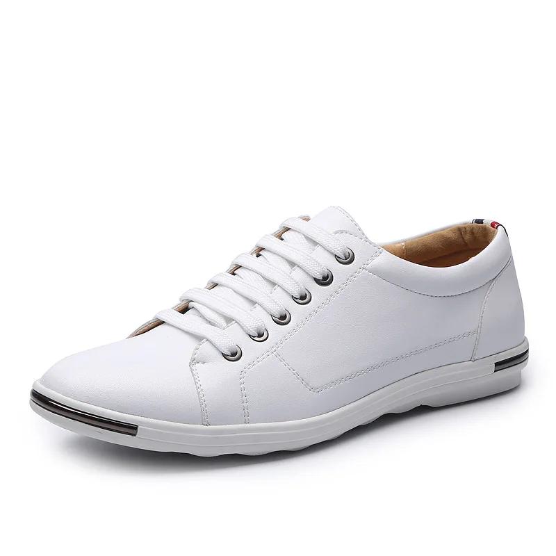 Fashion Fashion Men's Leather Shoes Plus Size 48 Men Leather Shoes Simple Designer Men's Shoes Breathable Classic Lace-up Sneakers